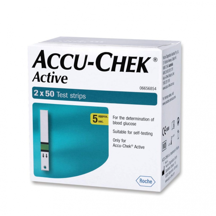 Accu-Chek® Active Test Strips – Pack of 100 (2×50)