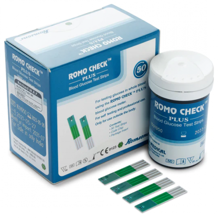 Romo Check Plus Blood Glucometer Test Strips 50 pcs/pack