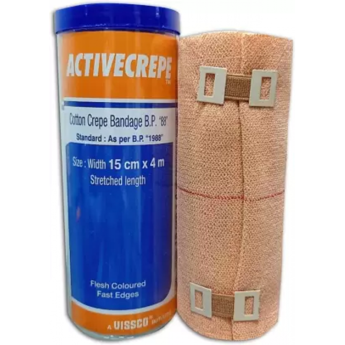 VISSCO ACTIVE CREPE BANDAGE 15CM X 4M 